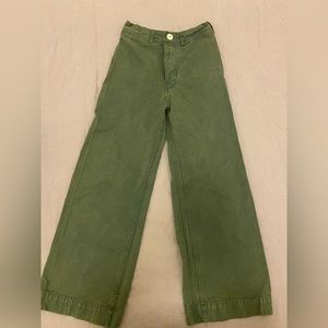 Jesse Kamm Dark Green Sailor Pants - Size 6